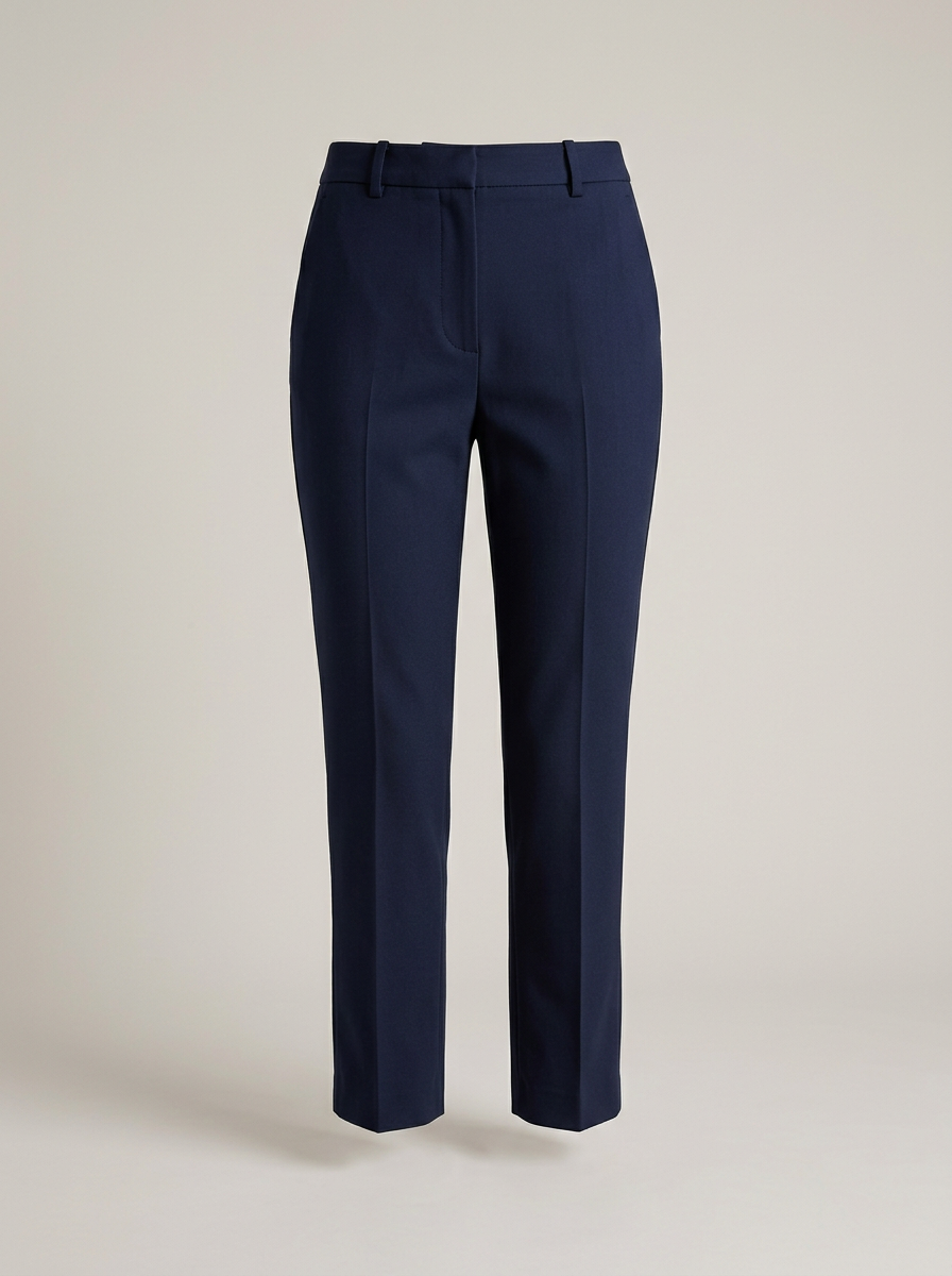 Cropped Cigarette Trouser in Navy