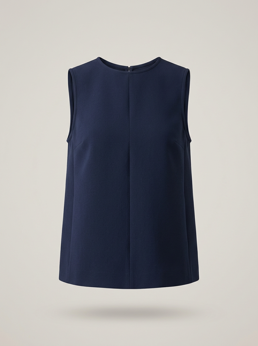 Structured Shell Top in Navy