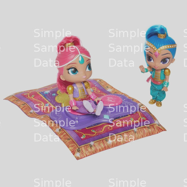 Fisher Price Shimmer and Shine Magic Flying Carpet with Dolls