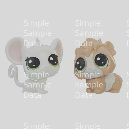 Littlest Pet Shop Zoe Housemouse and Fluffers Guinea
