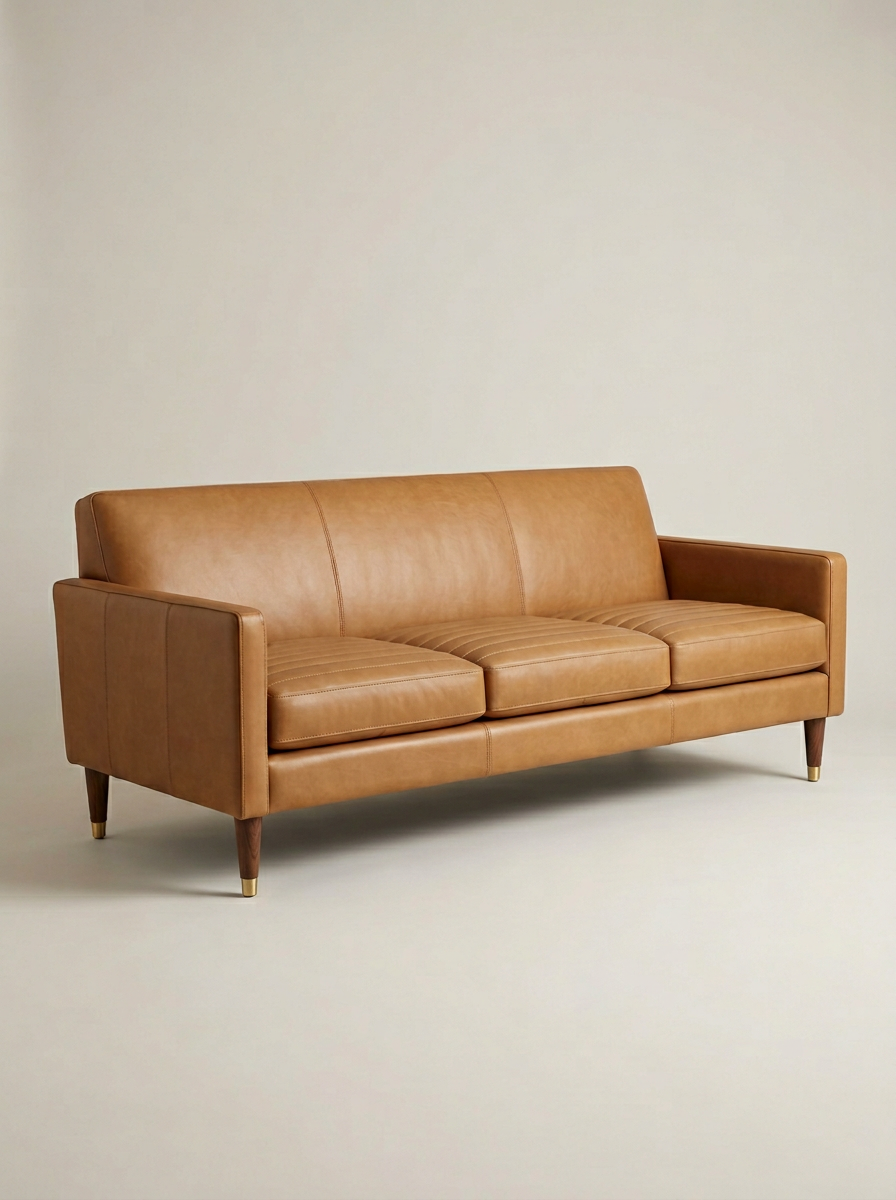 Bellamy Sofa in Camel Leather