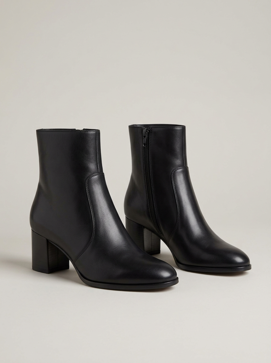 Ankle Boot in Black Leather