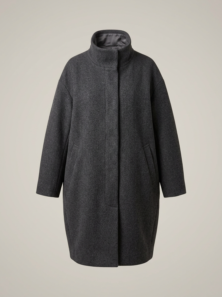 Cocoon Coat in Charcoal