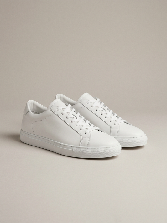 Minimal Leather Sneaker in White