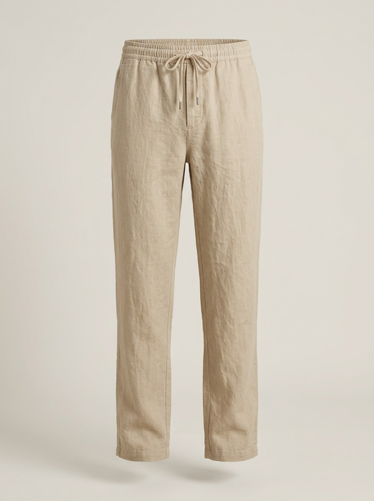 Relaxed Linen Trouser in Sand
