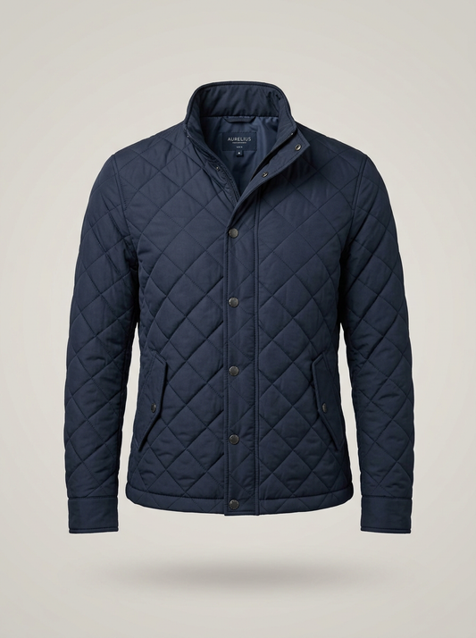 Quilted Short Jacket in Navy