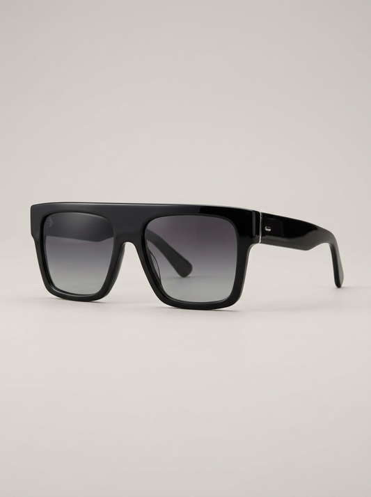 Oversized Square Sunglasses in Black