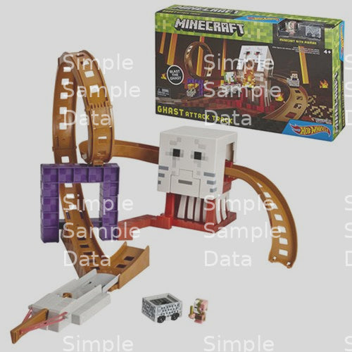 Minecraft Hot Wheels Ghast Attack Track Playset