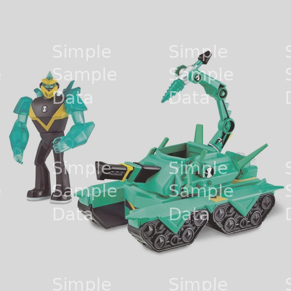 Ben 10 Transforming Vehicle With Figure - Diamond Head Power Tank
