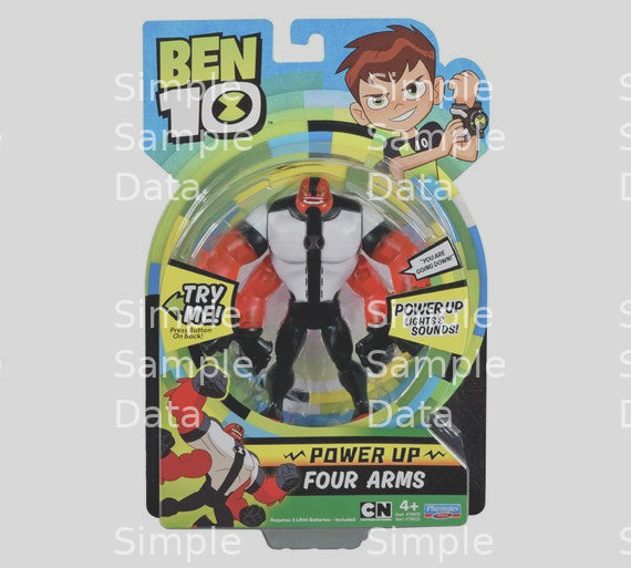 Ben 10 6" Deluxe Power Up Figures - Four Arms