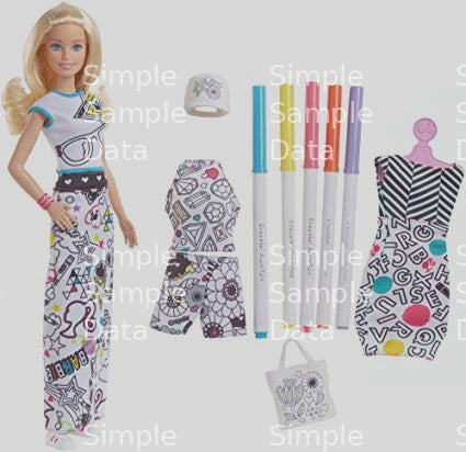 Barbie Crayola Color-In Fashion Doll and Fashions