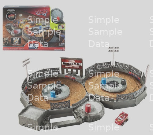 Disney Pixar Cars Mini Racers Crank and Crash Derby Playset