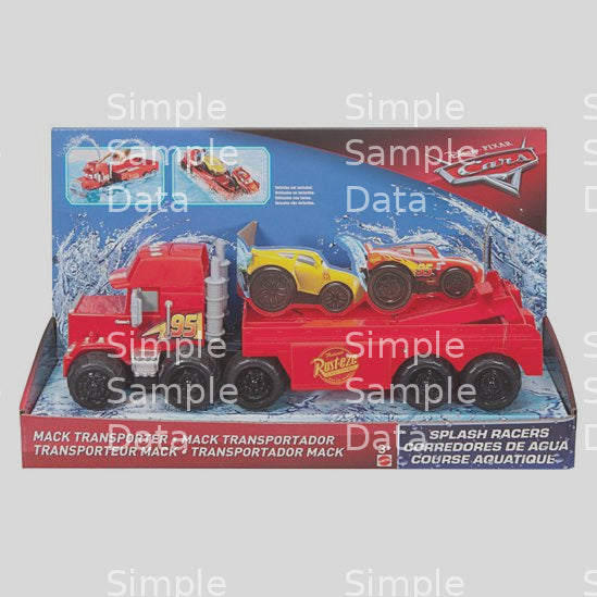 Disney Pixar Cars Splash Racers Mack Transporter
