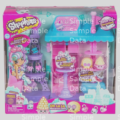 Shopkins Season 8 World Vacation - Oh La La Macaron Cafe Playset
