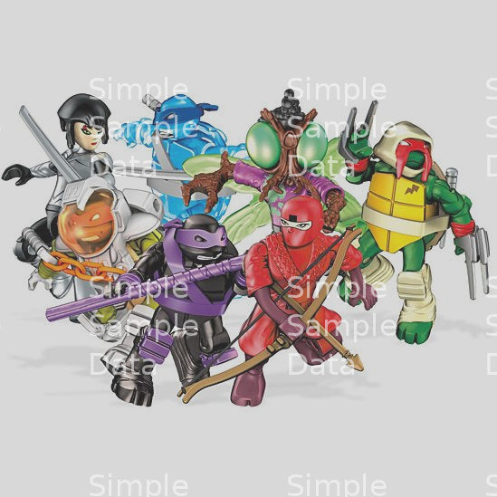 Mega Construx Teenage Mutant Ninja Turtles Micro Action Figures, Red Ninja