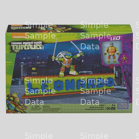 Mega Bloks Teenage Mutant Ninja Turtles Ninja Name Plate Builder