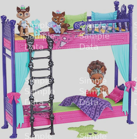Monster High Monster Family Wolf Bunk Bed Playset with Dolls