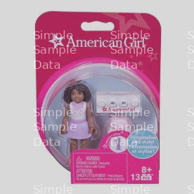 Mega Bloks American Girl White Top and Purple Skirt Mini Figure