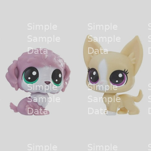 Littlest Pet Shop Chunky Waterfluff and Mayor Perrito