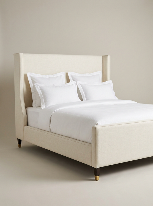 Aurelle Bed in Ivory Linen