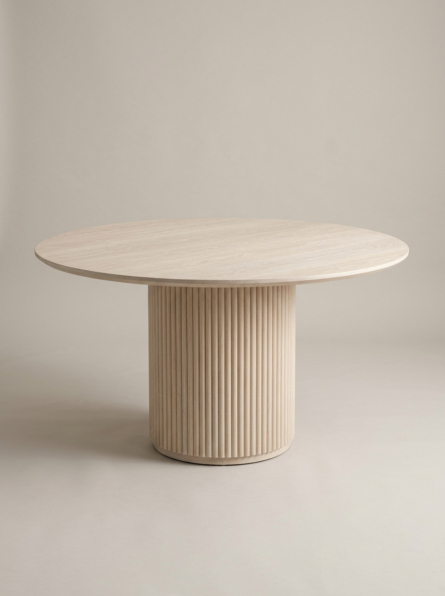 Aurelle Round Dining Table in Limed Oak