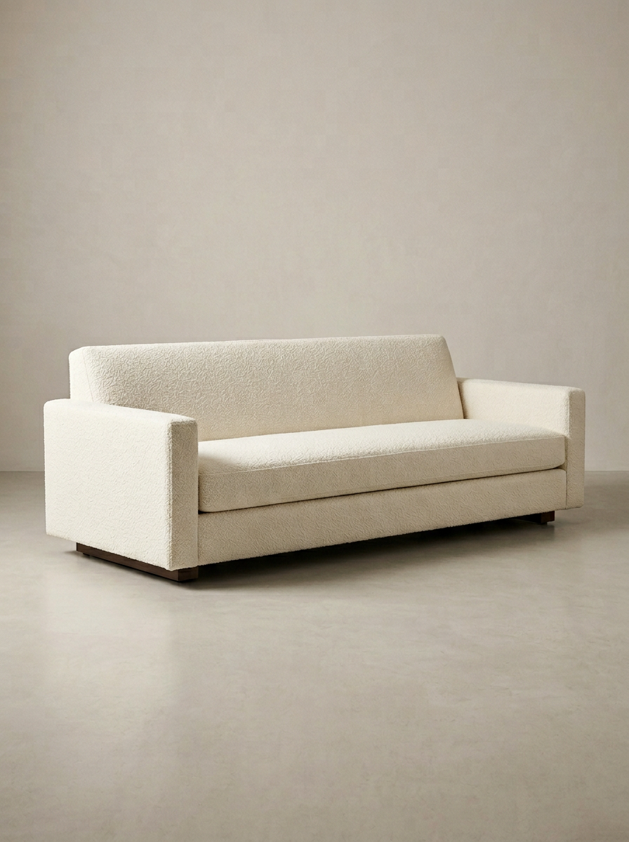 Aurelle Sofa in Ivory Bouclé