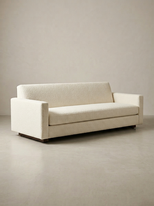Aurelle Sofa in Ivory Bouclé