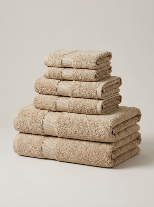 Bagno Organic Cotton Towel Set in Oat
