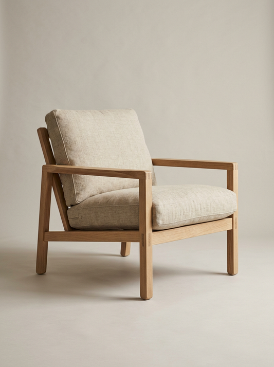 Halden Lounge Chair in Flax Linen
