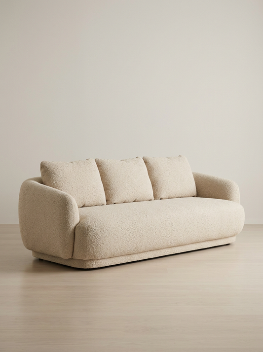 Meridian Sofa in Oat Bouclé