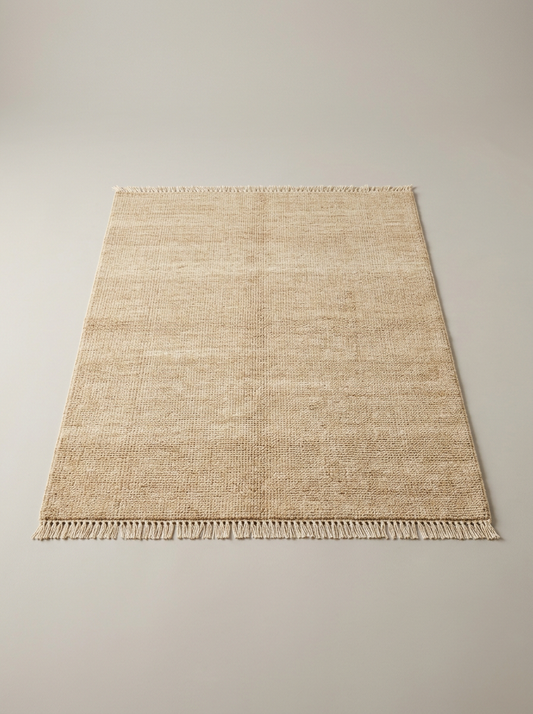 Ostuni Hand-Knotted Wool Rug in Oat
