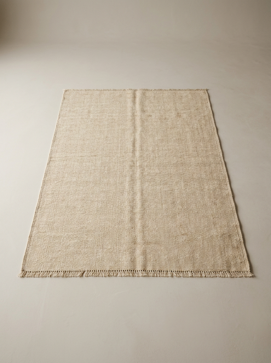 Sable Undyed Wool Rug in Oat