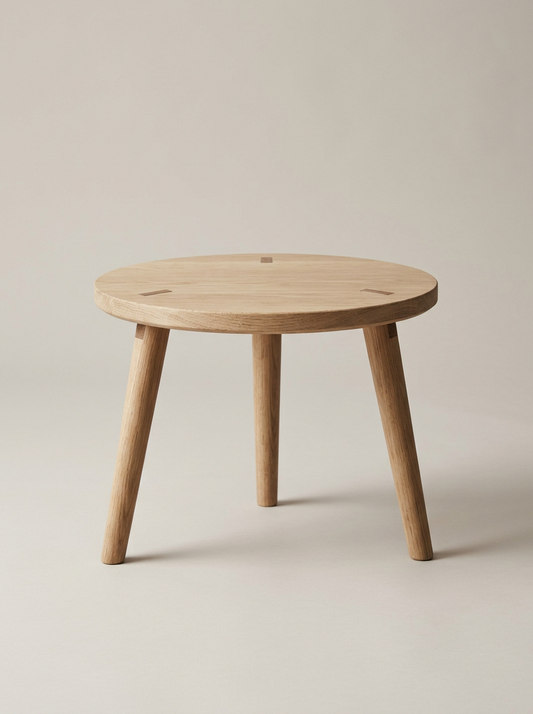 Sagano Low Side Table in White Oak