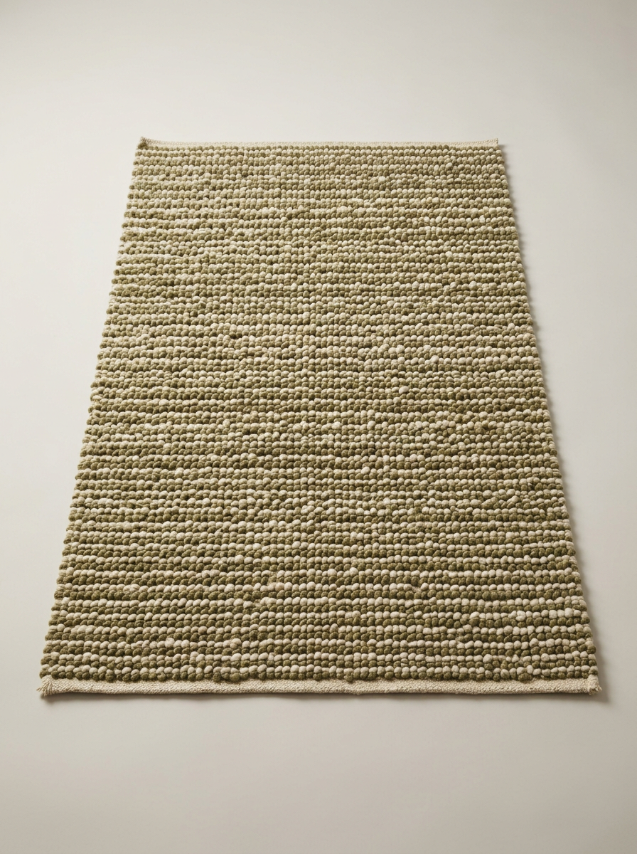 Vireo Looped Wool Rug in Olive